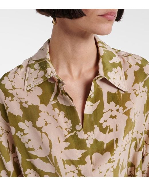 Blouse Imprimee En Soie Victoria Beckham en coloris Brown
