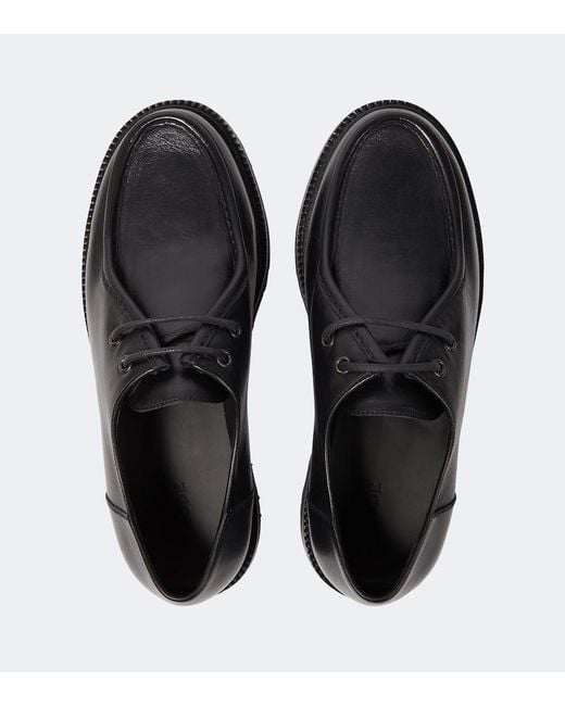 Bode Black University Leather Loafers for men