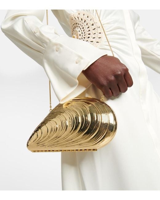 Jonathan Simkhai Metallic Clutch Bridget