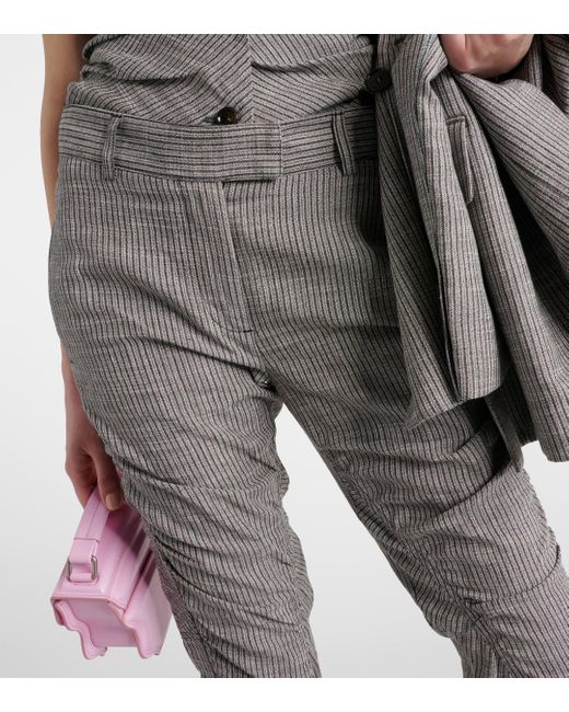 Pantalon evase Paija imprime Acne en coloris Gray
