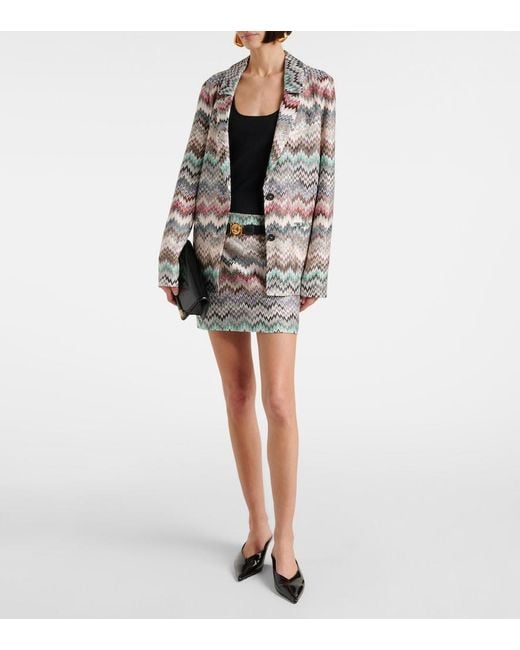 Missoni White Zigzag Miniskirt