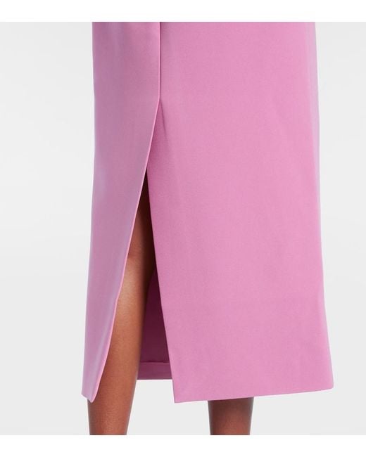 Roksanda Pink Garance Balloon-Sleeve Crepe Gown