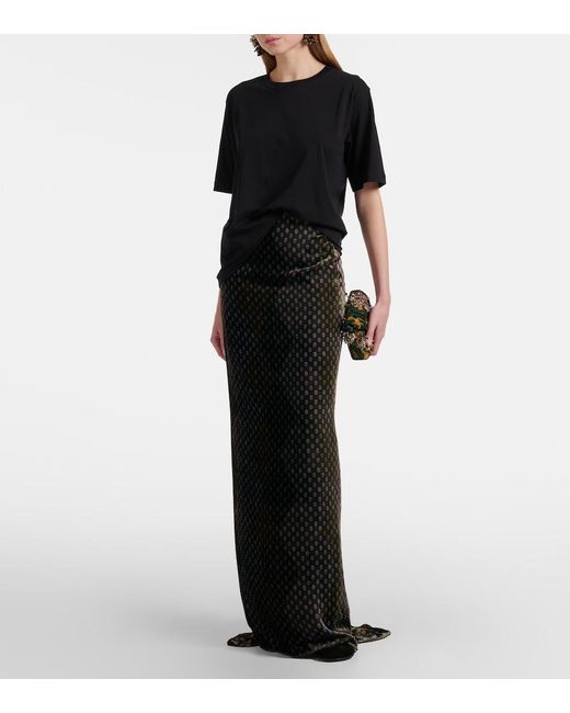 Dries Van Noten Black Cotton Jersey T-Shirt