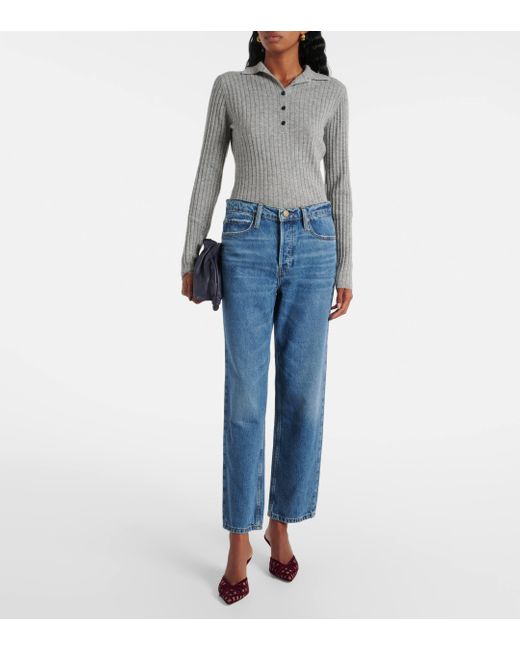 FRAME Blue The Slouchy Straight Jeans