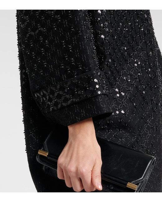 Dorothee Schumacher Black Sparkling Emotions Sequined Coat