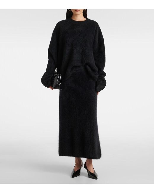 Lisa Yang Black Asta Cashmere Midi Skirt