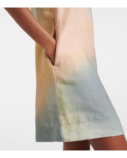 Staud Green Boa Linen Minidress