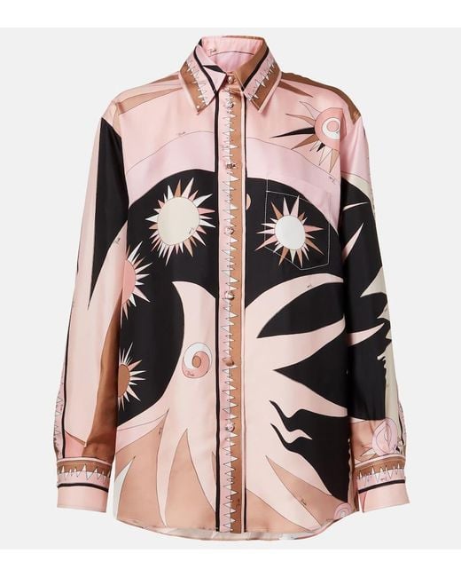 Emilio Pucci Pink Stella Silk Shirt