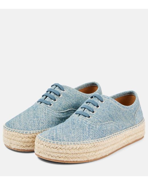 J.W. Anderson Blue Suede Espadrilles