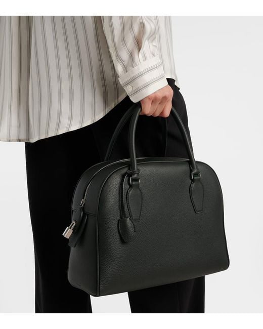 The Row Black Tote Bag India 12 Aus Leder
