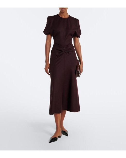 Victoria Beckham Black Victoria Leather Slingback Flats