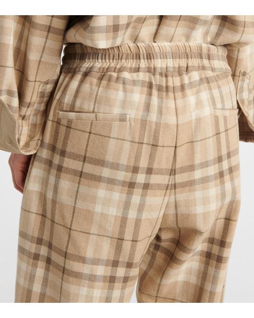 The Attico Natural Cotton-Blend Sweatpants