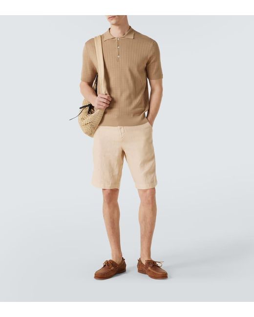 Fedeli Bermuda-Shorts Aus Leinen in Natural für Herren