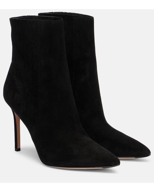 Veronica Beard Black Lisa 70 Suede Ankle Boots