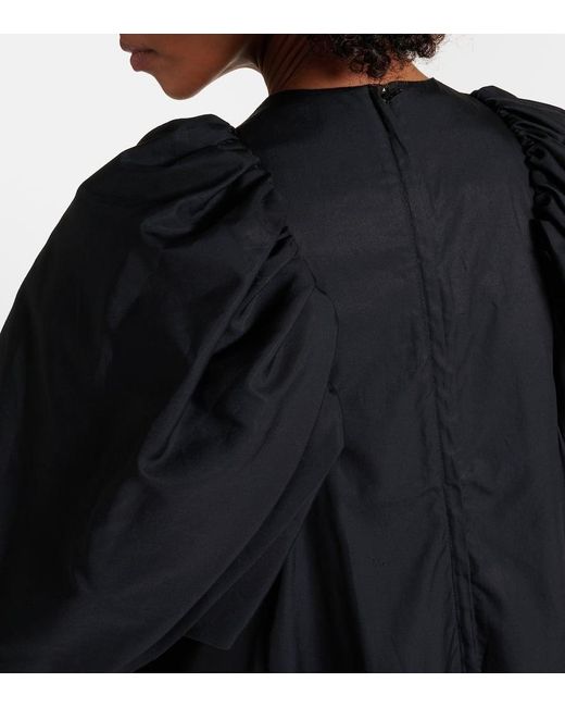 Noir Kei Ninomiya Black Maxikleid Aus Baumwollpopeline