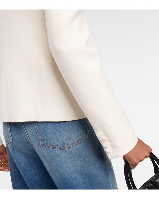 Blazer de Crepe Couture con apliques Valentino de color White