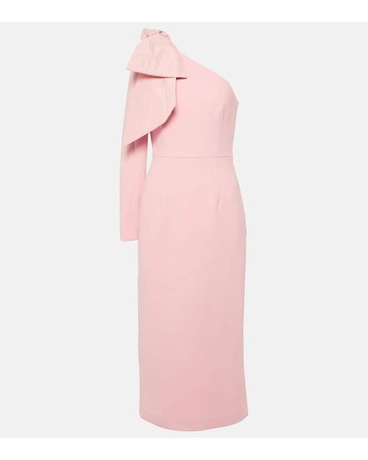 Rebecca Vallance Pink Bridal Annabelle One-Shoulder Midi Dress