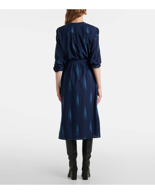 Velvet Blue Alta Printed Shirt Dress