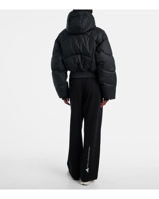 Adidas By Stella McCartney Black Cropped Puffer Jacket