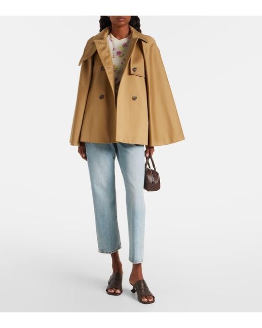 Jeans Rectos The Vertical Crop De Tiro Alto FRAME de color Blue