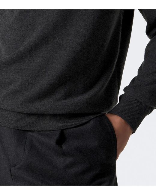 Zegna Gray Cashmere Sweater for men