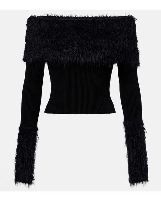 Jean Paul Gaultier Black Ribbed-Knit Top