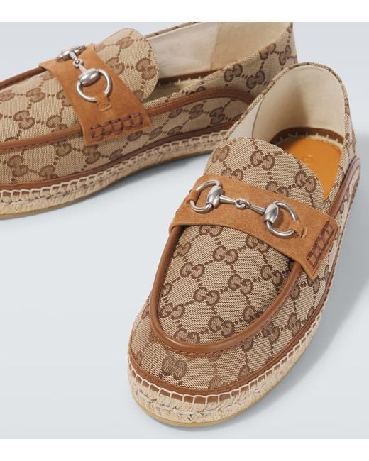 Mocassini Horsebit di Gucci in Natural da Uomo