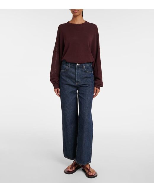 Agolde Blue High-Rise Wide-Leg Jeans Ren