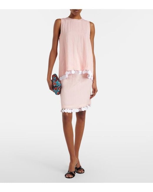 Plan C Pink Midirock Mit Pailletten
