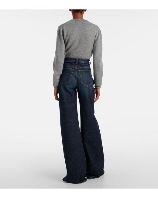 Khaite Blue Dane Wide-Leg Jeans