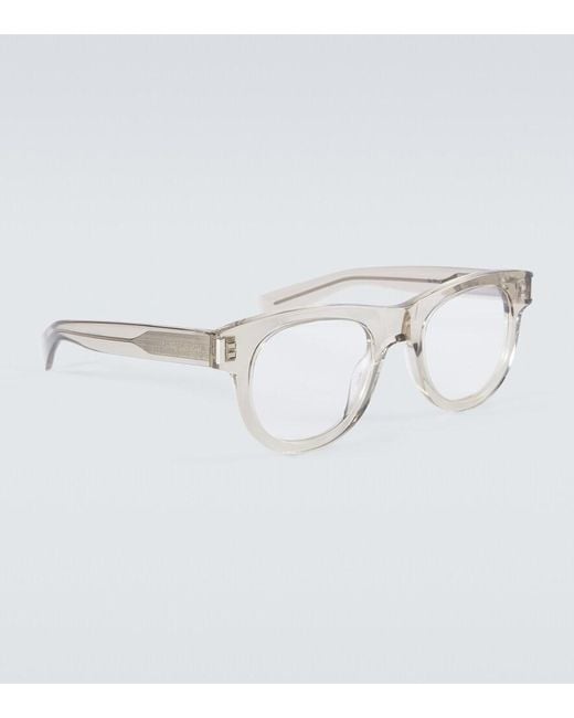 Saint Laurent Metallic Sl 571 Square Glasses for men