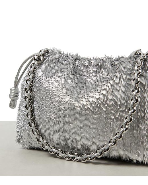 Loewe Flamenco Metallic Leather Shoulder Bag
