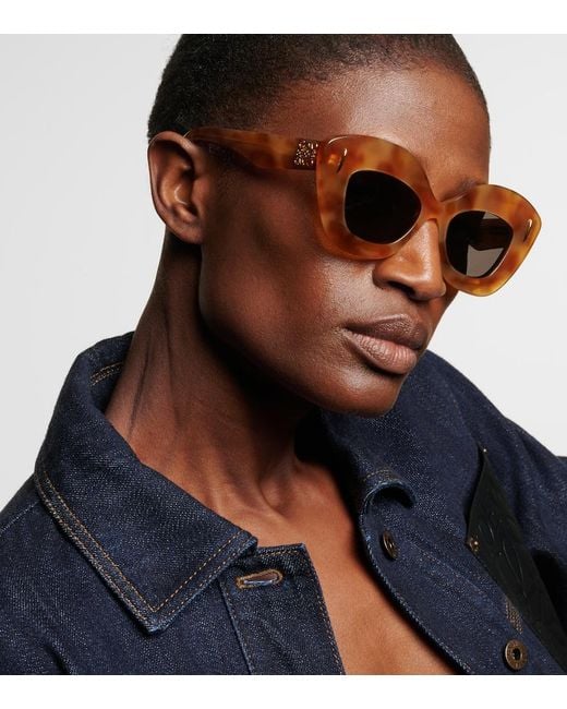 Loewe Brown Retro Screen Cat-Eye Sunglasses