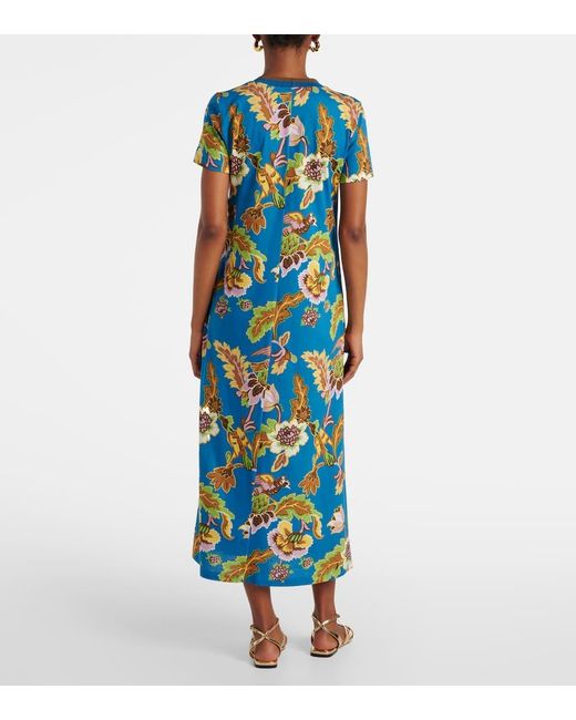 Robe Midi Imprimee En Coton LaDoubleJ en coloris Blue