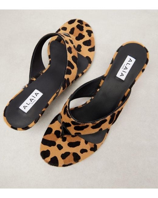 Alaïa Brown Sandalen Infradito 55 Aus Kalbshaar