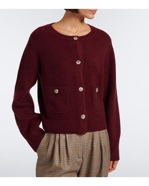arch4 Purple Rosanna Cashmere Cardigan