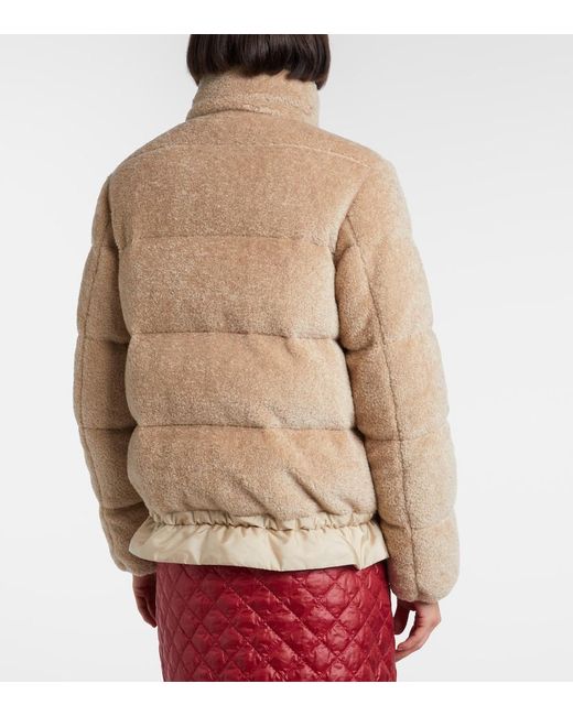 Moncler Natural Cedre Teddy Down Jacket