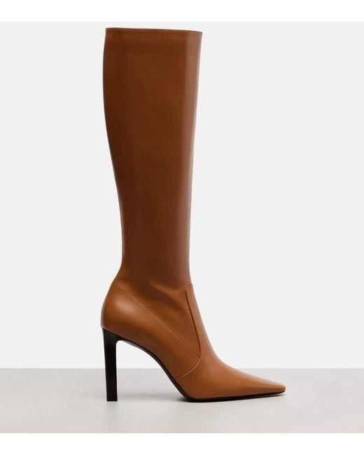 Saint Laurent Brown Stiefel Francoise 95 Aus Leder