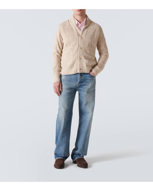 Cardigan en coton et lin RRL pour homme en coloris Natural