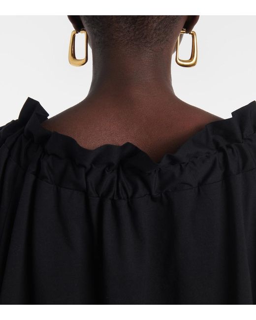 Patou Black Cotton Jersey Top
