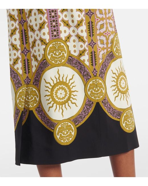LaDoubleJ Metallic Printed Pencil Skirt