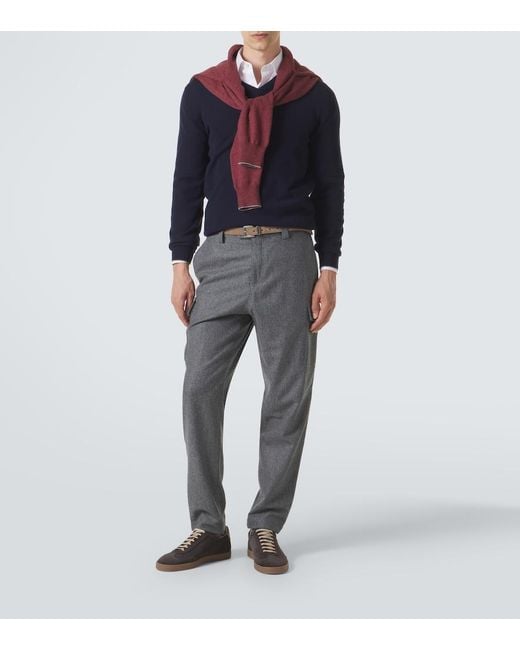Pullover di Brunello Cucinelli in Blue da Uomo