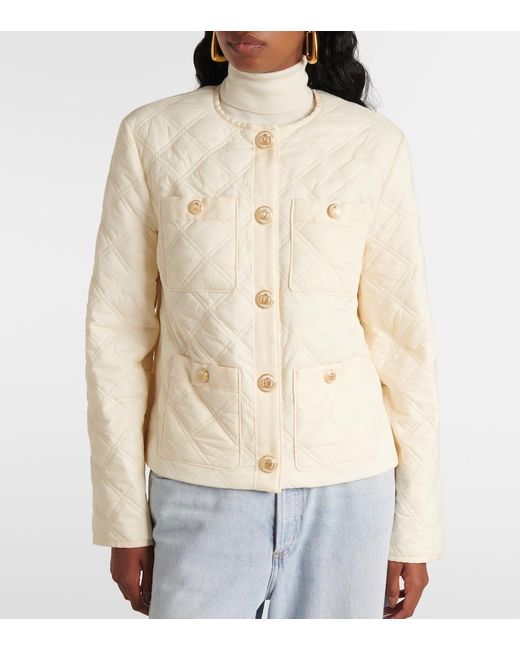 Veronica Beard Natural Shalia Quilted Jacket
