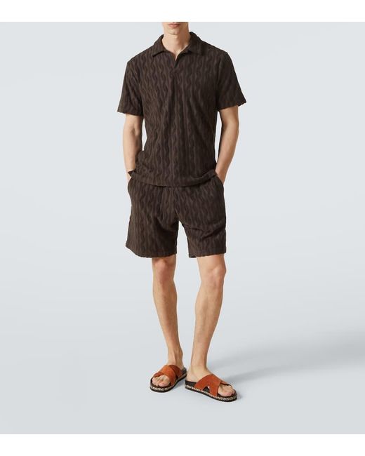 Frescobol Carioca Brown Breno Suede Sandals for men