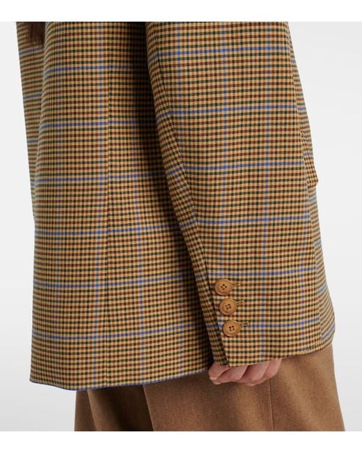 Frankie Shop Brown Lyra Houndstooth Oversized Blazer
