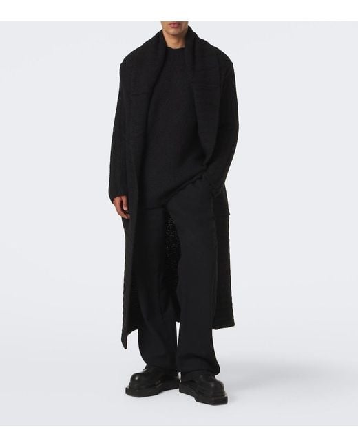 Rick Owens Black Dafne Cashmere And Silk Cardigan for men