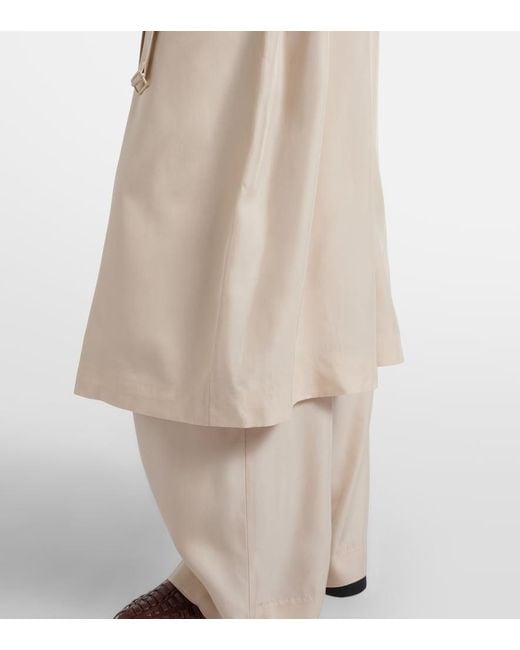 Frankie Shop Natural Veyron Ovesized Twill Trench Coat
