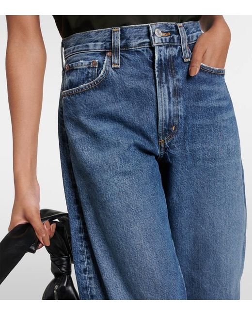 Agolde Blue High-Rise Barrel Jeans Balloon