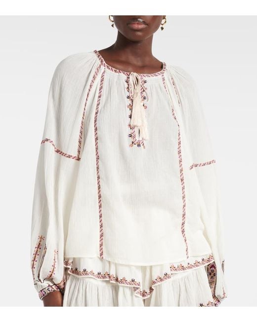 Isabel Marant Natural Fernanda Cotton Top
