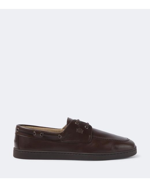 Church's Brown Peebles Leather Boat Shoes for men